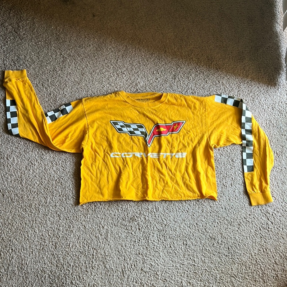 long sleeve cropped corvette shirt
